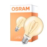 Osram Vintage 1906 LED E27 Globe Filament Gull 4.9W 470lm - 927 Ekstra Varm Hvit | Beste Fargegjengivelse - Dimbar - Erstatter 40W
