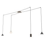 Emibig Pendel Lampe Fuji Stål Svart | Egnet for 1x E14 - Max 10W, 1x GU10 - Max 10W, 2x GX53 - Max 10W
