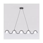 Emibig Pendel Lampe Sinus Stål Svart | Egnet for 5x G9 - Max 8W