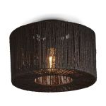 Good&Mojo Taklampe Iguazu Jute Svart | Egnet for 1x E27 