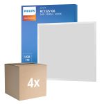 Fordelspakning 4x Philips LED Panel CoreLine RC132V 26W 3600lm - 840 Kald Hvit | 60x60cm - UGR <19