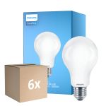 Fordelspakning 6x Philips Corepro LED Pære E27 Pære matt 17.5W 2452lm - 840 kald hvit | erstatter 150W