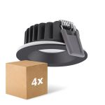 Fordelspakning 4x Ledvance LED spot Air Fix Aluminium svart 6W 510lm 36D - 930 varm hvit | Utskjæring 68mm - IP65 - beste fargegjengivelse - dimbar