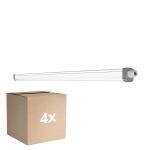 Fordelspakning 4x Ledvance LED Lyslister Vanntett Fuktighetstett Slimvalue 36W 4000lm - 865 Daglys | 120cm 