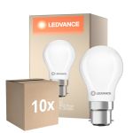 Fordelspakning 10x Ledvance Classic LED B22 Pære Matt 3.4W 470lm - 827 Ekstra Varm Hvit | Erstatter 40W