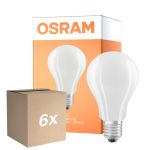 Fordelspakning 6x Osram LED Lamps E27 Pære Filament Matt 11.6W 2452lm - 827 Ekstra Varm Hvit | Erstatter 150W