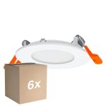 Fordelspakning 6x Ledvance LED Downlight Slim Recess Hvit 4.5W 240lm 110D - 840 Kald Hvit | 85mm - Utskjæring 72mm