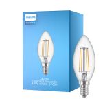 Philips Corepro LED Mignon E14 filament klar 4.3W 470lm - 827 ekstra varm hvit | erstatter 40W