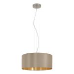 Eglo Pendel Lampe Maserlo Stål Sateng Nikkel | Egnet for 3x E27
