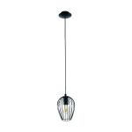 Eglo Pendel Lampe Newtown Stål Svart | IP20 - Egnet for 1x E27 