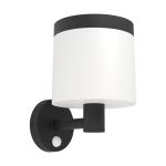 Eglo Veggbelysning Pantete Solar Svart 7W 790lm - 830 Varm Hvit | IP65 - Bevegelsessensor