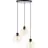 Brilliant Casto Pendel Lampe Glass Pendel Lampe Metall Svart Beige | 510mm - Egnet for 3x E27