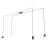 Emibig Pendel Lampe Fuji Stål Svart | Egnet for 1x E14 - Max 10W, 1x GU10 - Max 10W, 2x GX53 - Max 10W