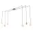 Emibig Pendel Lampe Fuji Stål Gull | Egnet for 2x E14 - Max 10W, 2x GU10 - Max 10W, 2x GX53 - Max 10W