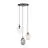 Emibig Pendel Lampe Astral Stål Svart | Egnet for 3x E14 - Max 10W