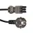 Noxion GST - Kompatibel Strømforsyningskabel Svart - Female + Schuko Europlug - 2m - 3 pole 0.75mm2