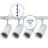 Komplet set 1-Fase Rail 2 Meter Hvit | incl. 4x Spot + GU10 2700K 3W Dimbar + Endestykke, Strömkontakt og I-Koblingsstykke