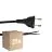 Fordelspakning 25x Noxion Euro Strømforsyningskabel Svart - C7 Europlug + Åpne ender - 2m - 2 pole 0,75mm2