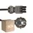 Fordelspakning 50x Noxion GST-Kompatibel Strømforsyningskabel - Female + Schuko Europlug - Svart 5m - 3 pole 0.75mm2