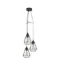 Eglo Pendel Lampe Tarbes Stål Svart | IP20 - Egnet for 3x E27 