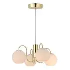 Nordlux Franca Pendel Lampe 4-Spot Metall og Glass Messing | Egnet for 4x E14