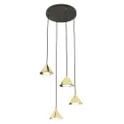 Emibig Pendel Lampe Elit Stål Gull | Egnet for 4x GX53 - Max 10W