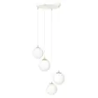 Emibig Pendel Lampe Royal Stål Hvit | Egnet for 4x E14 - Max 10W