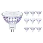 Fordelspakning 10x Philips Master Value LED Spot GU5.3 MR16 7.5W 630lm 36D - 930 varm hvit | beste fargegjengivelse - dimbar - erstatter 50W