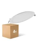 Fordelspakning 4x Ledvance LED Downlight Slim Runde DN210 18W 1530lm 120D - 830 Varm Hvit | 225mm