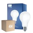Fordelspakning 4x Philips Classic LED Pære E27 Pære matt 13W 2000lm - 827 ekstra varm hvit | erstatter 120W
