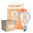 Fordelspakning 10x Osram Led Star Classic LED E27 Pære Filament Klar 4.9W 470lm - 827 Ekstra Varm Hvit | Lyssensor