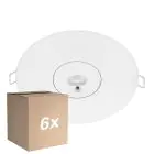 Fordelspakning 6x Noxion LED Emergency Spot Hvit 3W 240lm - 850K kald hvit | Nødlys 3 timer - Autotest - 140mm