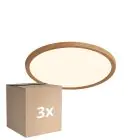 Fordelspakning 3x Nordlux LED Taklampe Oja 29 Tre 17W 1600lm - 827 Ekstra Varm Hvit | Dimbar
