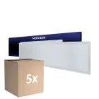 Fordelspakning 5x Noxion LED Panel Delta Value V5 28W 3920lm - 830-840 CCT | 120x30cm - UGR