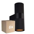 Fordelspakning 6x Nordlux Kyklop Veggbelysning Aluminium Svart Up & Down | Egnet for 2x GU10