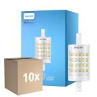 Fordelspakning 10x Philips CorePro LED R7S Linear 78mm Klar 7W 1000lm - 840 Kald Hvit | Erstatter 60W