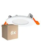 Fordelspakning 6x Ledvance LED Downlight Slim Recess Hvit 4.5W 240lm 110D - 840 Kald Hvit | 85mm - Utskjæring 72mm