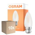 Fordelspakning 10x Osram LED B22D Mignon filament matt 4W 470lm - 827 ekstra varm hvit | erstatter 40W