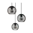 Eglo Pendel Lampe Almanzora Stål Svart Kobber | IP20 - Egnet for 3x E27 